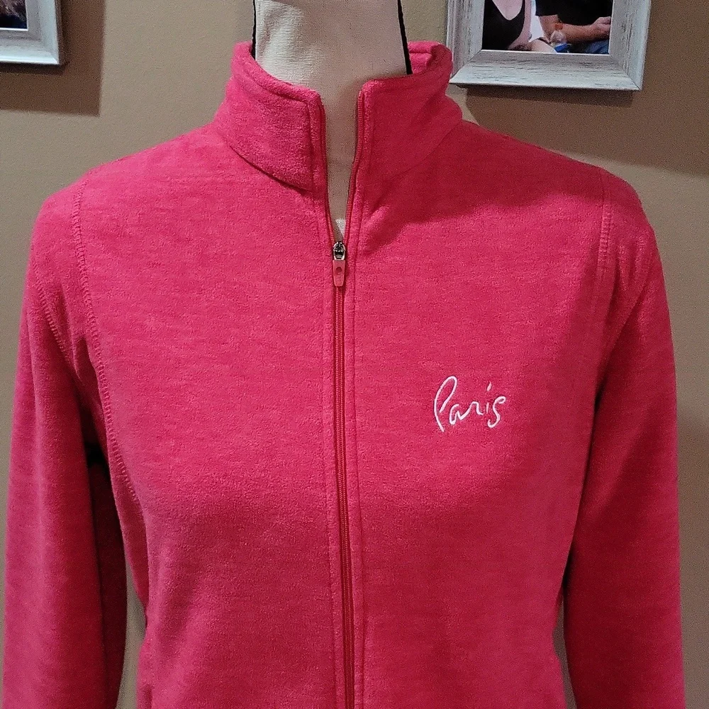 Paris Vibrant Pink Zip-Up - Picture 2 of 11